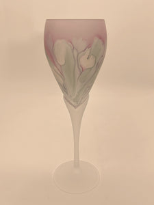 Nouveau Art Glass Rueven Wine Glass Multi-Colored Set of Four.