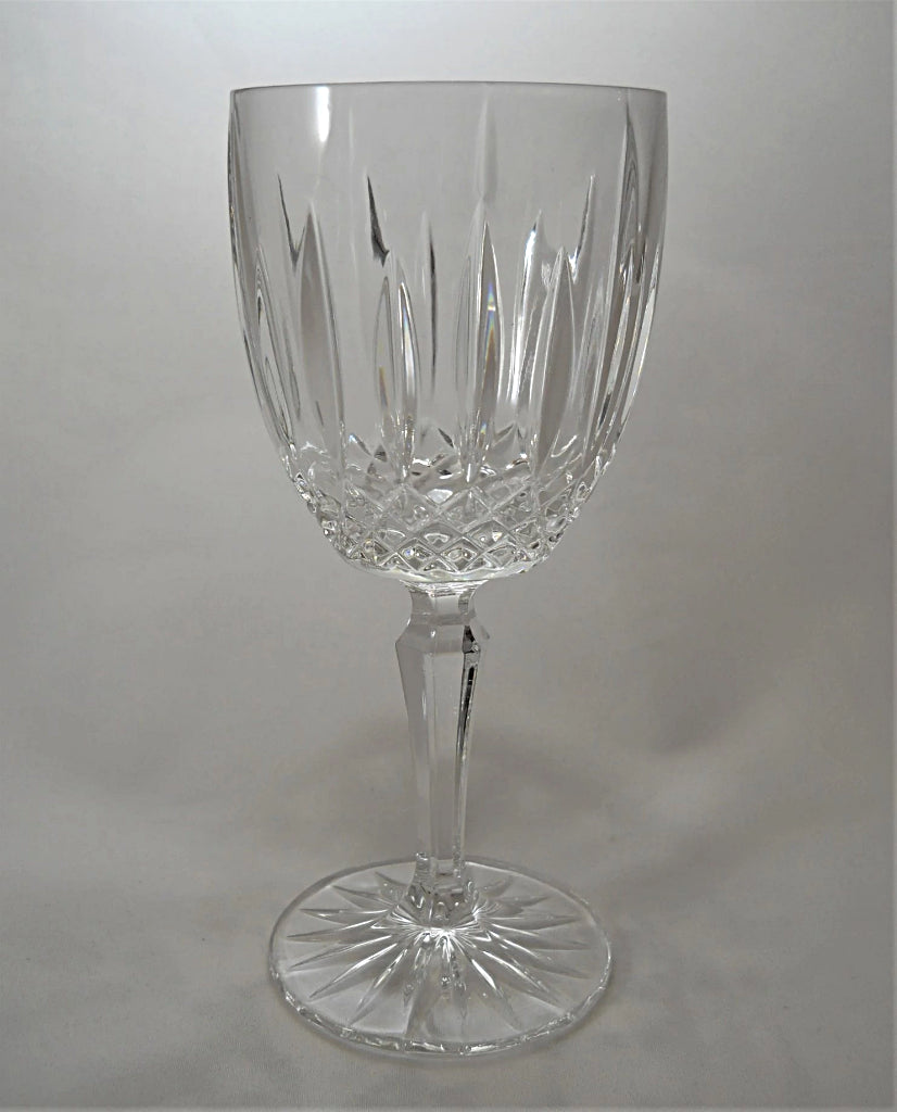 Mikasa Clear Crystal Heavy Wine Glasses Old Dublin Pattern 6 1/2 in