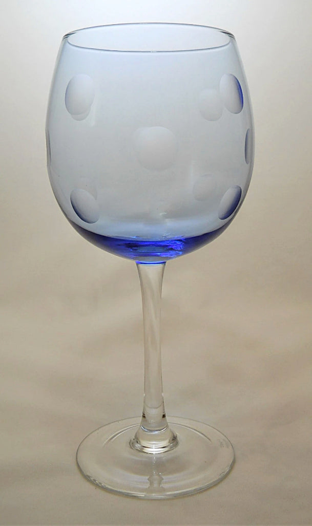 WATERFORD MARQUIS POLKA DOT BLUE PAIR OF MARTINI GLASSES