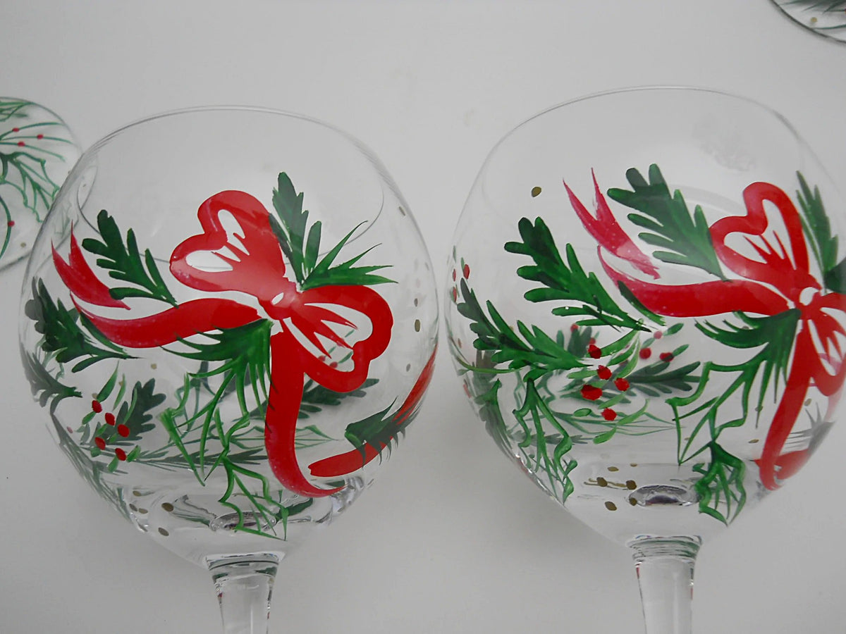 Lenox Holiday Gems Hand Painted Balloon Wine Glasses Set of Six. Set 2 –  BINCHEY'S LLC.