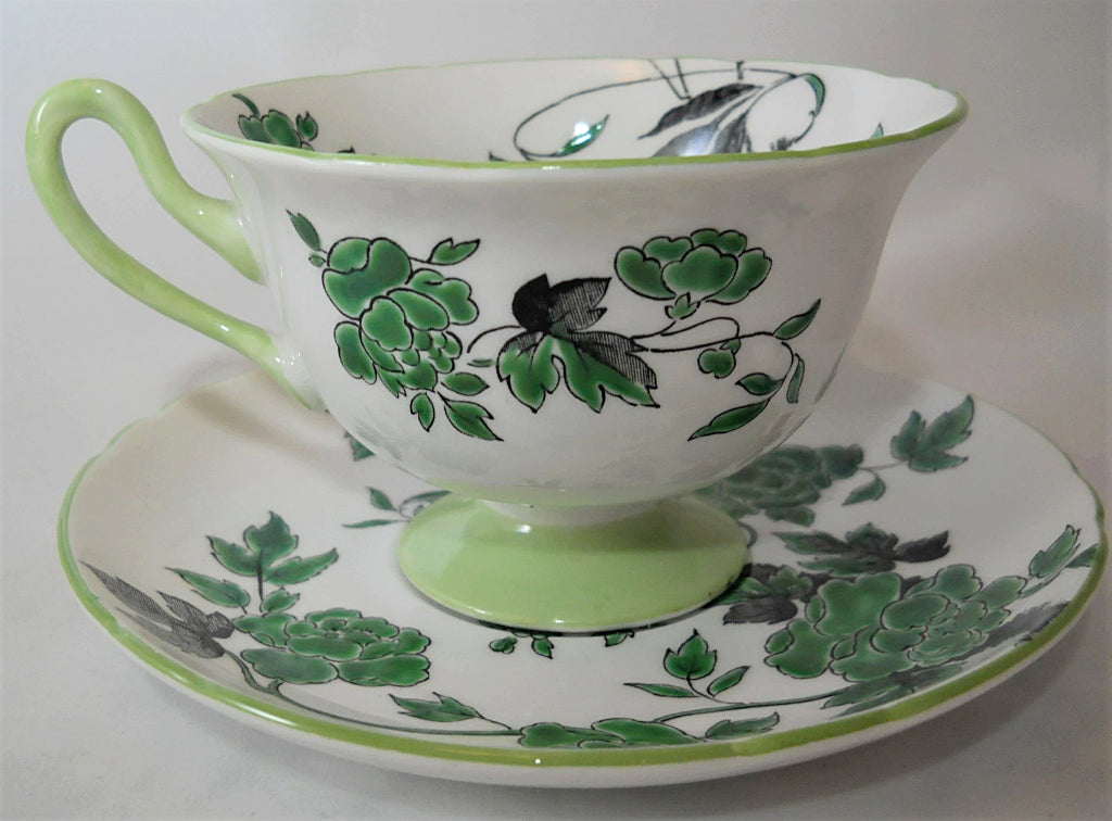 Shelley England Ovington/ Chippendale Green Fine Bone China Green and –  BINCHEY'S LLC.