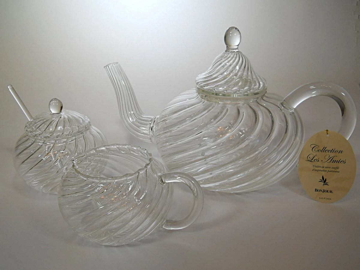 Bonjour Tea Voyager Glass Teapot Silver