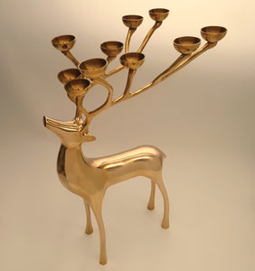Mottahedeh Brass Reindeer Centerpiece