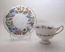 Shelley Hedgerow Gainsborough English Bone China Teacup and Saucer Pair. c. 1945-1966