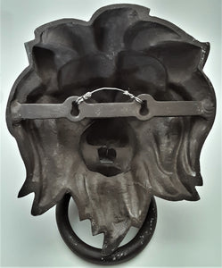 Global Views 17" William D. Scott Cast Aluminum Lion's Head w/Ring Door Knocker Decorative Accessory.