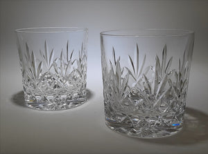  Edinburgh Crystal Tay Hand Cut Old Fashioned Glass Set of Two