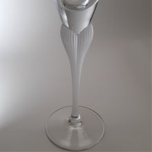 Mikasa Sea Mist Clear Frosted Stem Champagne Flute Set of Six. 1982-1988