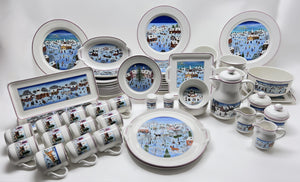 Villeroy and Boch Naif Christmas 66-Piece Dinnerware Collection For Twelve.