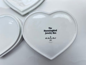 The Danbury Mint Heart Shaped 7"W "The Hummingbird Jewelry Box".