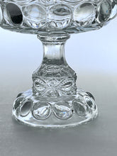 L.G. Wright/Mosser Eyewinker Large 10" Clear Pressed Glass Lidded Candy Dish.