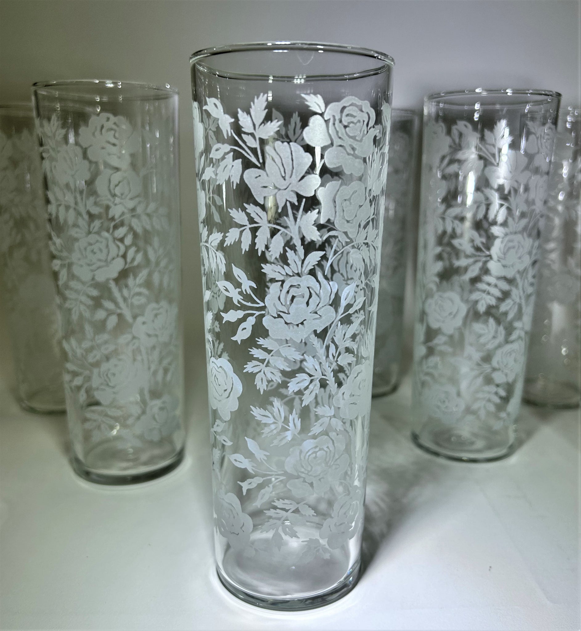 Wild Flower High Ball Glasses (Set of Four) — Rose & Ivy