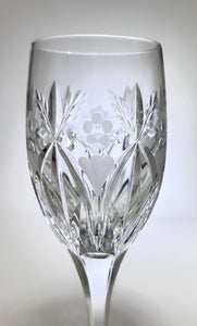 Mikasa Etched Flower Wine Glass Set of Four.