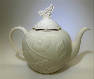 Lenox Ivory Butterflies and Lace 4-Cup Teapot, 2007-2011