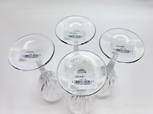 Noritake Moondust Etched Crystal Water Goblet Collection of Four. 1986-2008