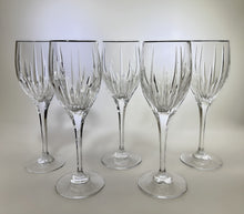 Mikasa Arctic Lights Platinum Crystal Water Goblet Collection of Five