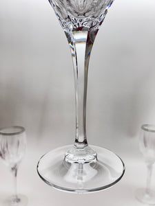 Mikasa Arctic Lights Platinum Crystal Water Goblet Collection of Five