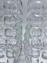 Crate and Barrel Gridlock Bubble Vase Pair. Made in Great Britain.