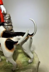 Royal Stratford Fox Hunter and Dogs Limited Edition Hand Made English Bone China Figurine.