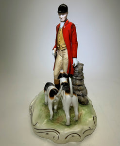 Royal Stratford Fox Hunter and Dogs Limited Edition English Bone China Figurine.