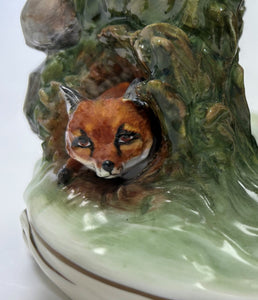 Royal Stratford Fox Hunter and Dogs Limited Edition Hand Made English Bone China Figurine.