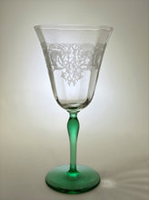 Bryce Emerald Green Stem Crystal Water Set of Five.