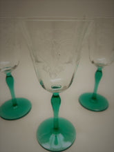 Bryce Emerald Green Stem Crystal Water Set of Five.
