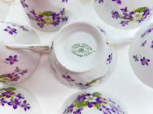 Royal Tuscan/ Tuscan Woodland Violet Fine Bone China 14-Piece Snack Plate/ Cup Collection for Six