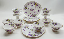  Royal Tuscan/ Tuscan Woodland Violet Fine Bone China 14-Piece Snack Plate/ Cup Collection for Six