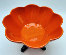 Mesa Home Orange and White Dots Shoe Footed Halloween Pumpkin Serving Centerpiece Bowl. 12"Wide