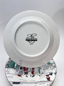 Noritake Epoch Bloomingdale's and Le Restaurant Holiday Dessert Plate Collection of Eight.