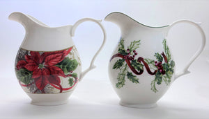 Charter Club Winter Garland Holly Ribbon and 222 Fifth Holiday Wishes Holiday Pitcher Set
