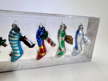Department 56 Tiny Trimmings Mini Glass Holiday/ Christmas High Heel Shoe Ornaments Set of Eight