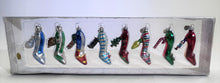 Department 56 Tiny Trimmings Mini Glass Holiday/ Christmas High Heel Shoe Ornaments Set of Eight