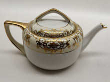 Noritake Christmas Ball Porcelain Hand Painted Teapot, Sugar Bowl, Creamer and Two Cup Set, c.1918-1991