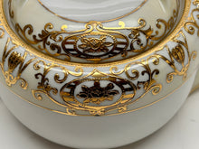 Noritake Christmas Ball Porcelain Hand Painted Teapot, Sugar Bowl, Creamer and Two Cup Set, c.1918-1991