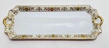 Noritake Christmas Ball Hand Painted Porcelain Large 17" Sandwich Tray, c.1918-1930.