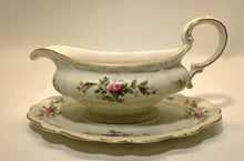 Rosenthal-Continental "Antoinette" Pompadour Ivory Gravy Boat w/Attached Underplate.