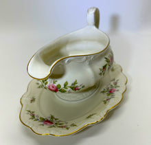 Rosenthal-Continental "Antoinette" Pompadour Ivory Gravy Boat w/Attached Underplate.