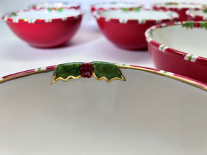 Christopher Radko "Letters To Santa" 19-Piece Ironstone Christmas Bowl, Plate and Mug Set. 2006-2011