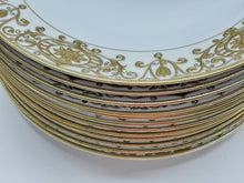 Noritake Christmas Ball Porcelain Hand Painted Dinner Plate Set of Twelve, Lot 2, c.1918-1930.