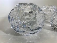 Kosta Boda Snowball Clear Crystal Votive Set of Three