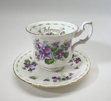 Royal Albert England Flower Of The Month Series Montrose DEMITASSE Teacup/ Saucer Collection of Six. c. 1970's