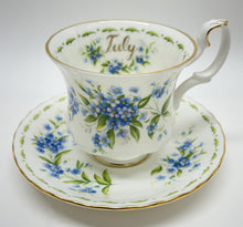 Royal Albert England Flower Of The Month Series Montrose DEMITASSE Teacup/ Saucer Collection of Six. c. 1970's