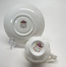 Royal Albert England Flower Of The Month Series Montrose DEMITASSE Teacup/ Saucer Collection of Six. c. 1970's