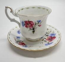 Royal Albert England Flower Of The Month Series Montrose DEMITASSE Teacup/ Saucer Collection of Six. c. 1970's