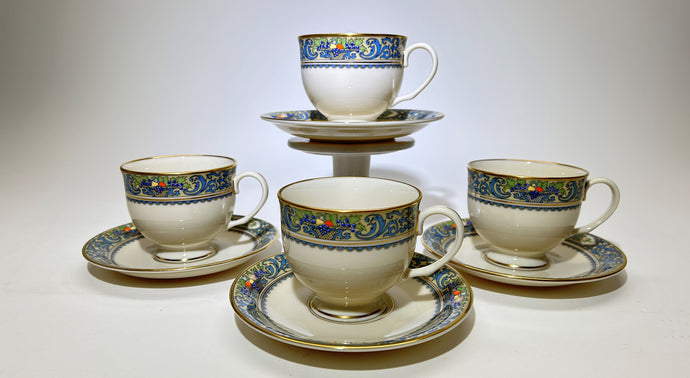 Set of Four Vintage Bodum Polka Dots Espresso Cups & Sauces, 2 Oz