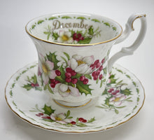 Royal Albert England Flower Of The Month Series Montrose DEMITASSE Teacup/ Saucer Collection of Six. c. 1970's