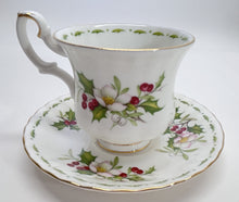 Royal Albert England Flower Of The Month Series Montrose DEMITASSE Teacup/ Saucer Collection of Six. c. 1970's