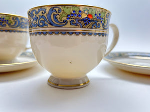 Lenox Autumn Presidential Collection Cup and Saucer Set of Four.
