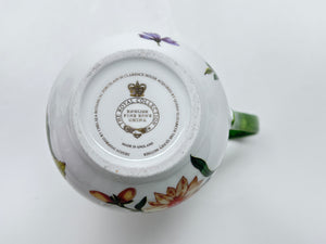 The Royal Collection Trust Fine English Bone China Hand Painted Chelsea Sugar Bowl and Creamer Set.